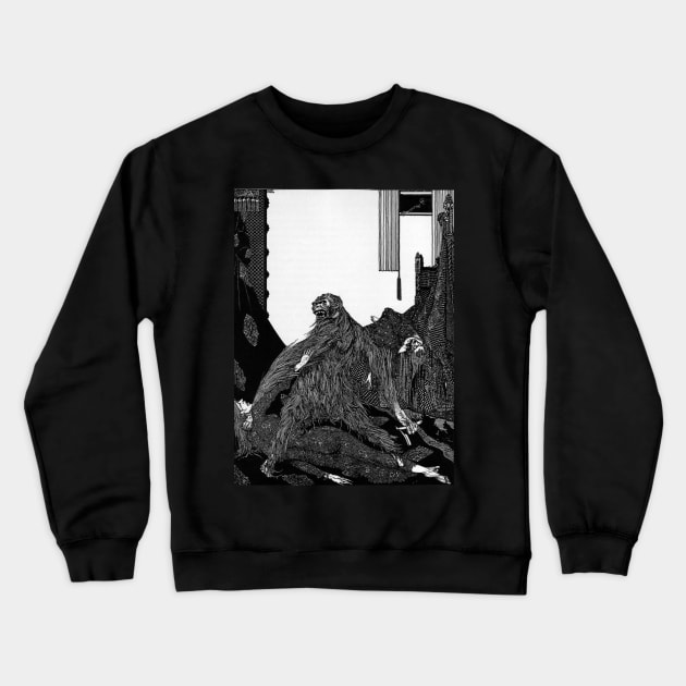 Murders in the Rue Morgue - Harry Clarke for Edgar Allan Poe Crewneck Sweatshirt by forgottenbeauty